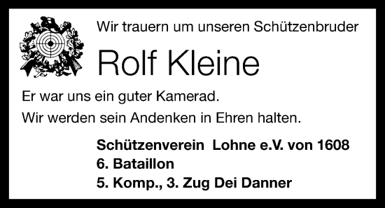 Anzeige von Rolf Kleine von OM-Medien