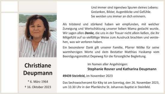 Anzeige von Christiane Deupmann von OM-Medien