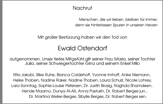 Anzeige von Ewald Ostendorf von OM-Medien