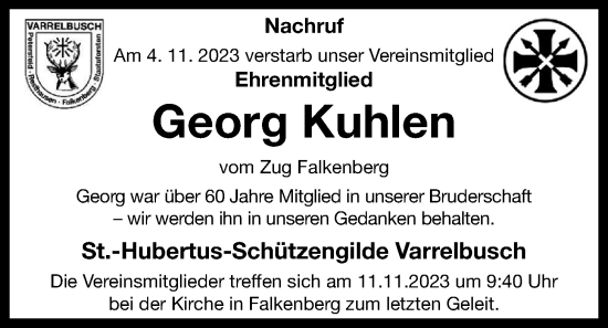 Anzeige von Georg Kuhlen von OM-Medien