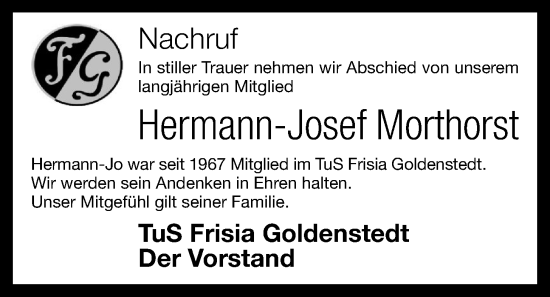 Anzeige von Hermann-Josef Morthorst von OM-Medien