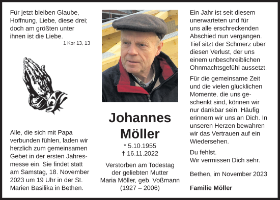 Anzeige von Johannes Möller von OM-Medien