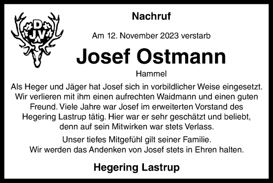 Anzeige von Josef Ostmann von OM-Medien