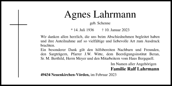 Anzeige von Agnes Lahrmann von OM-Medien