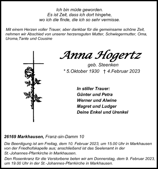 Anzeige von Anna Hogertz von OM-Medien