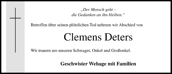 Anzeige von Clemens Deters von OM-Medien