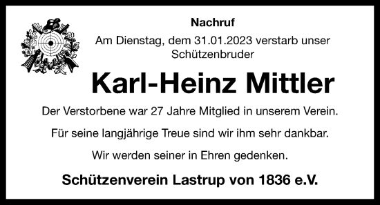 Anzeige von Karl-Heinz Mittler von OM-Medien