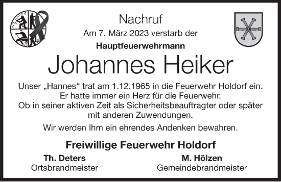 Anzeige von Johannes Heiker von OM-Medien