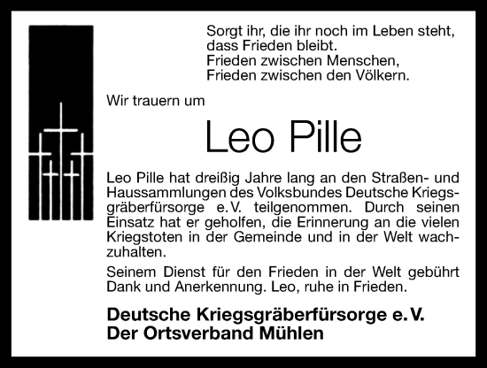 Anzeige von Leo Pille von OM-Medien