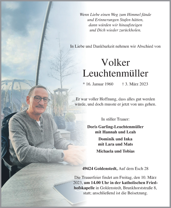 Anzeige von Volker Leuchtenmüller von OM-Medien