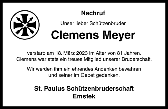 Anzeige von Clemens Meyer von OM-Medien