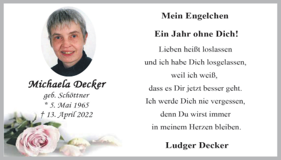 Anzeige von Michaela Decker von OM-Medien