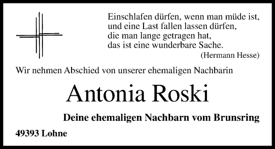 Anzeige von Antonia Roski von OM-Medien