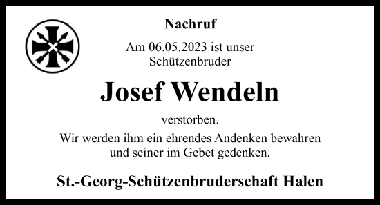 Anzeige von Josef Wendeln von OM-Medien