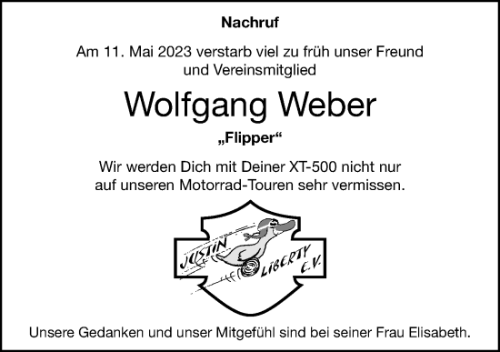 Anzeige von Wolfgang Weber von OM-Medien