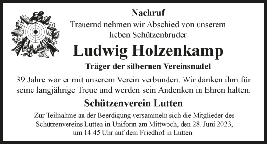 Anzeige von Ludwig Holzenkamp von OM-Medien