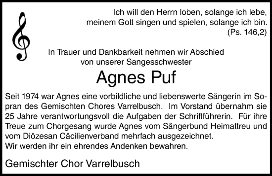 Anzeige von Agnes Puf von OM-Medien