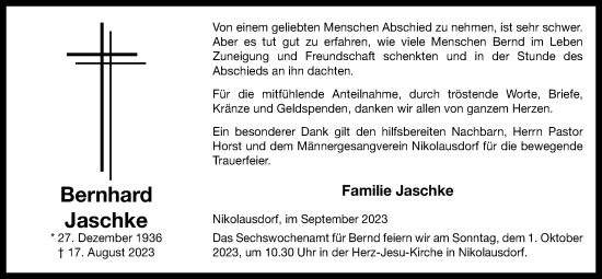 Anzeige von Bernhard Jaschke von OM-Medien