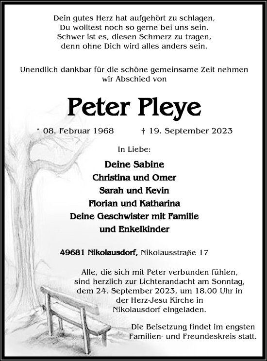 Anzeige von Peter Pleye von OM-Medien