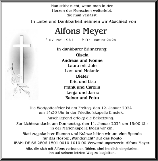 Anzeige von Alfons Meyer von OM-Medien