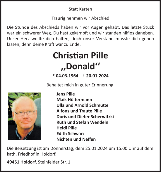 Anzeige von Christian Pille von OM-Medien