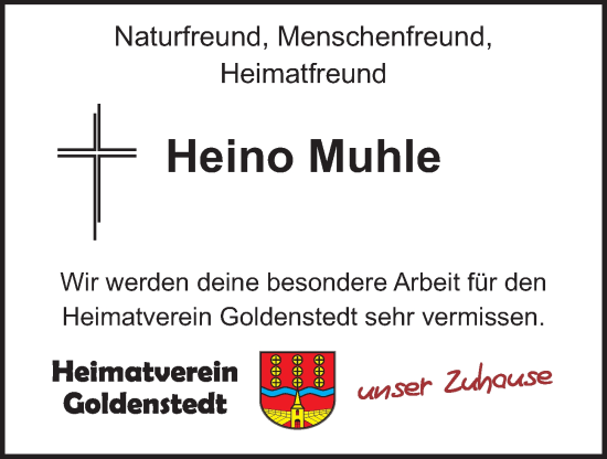 Anzeige von Heino Muhle von OM-Medien