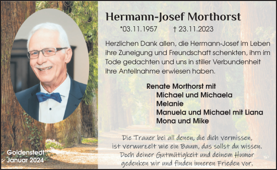 Anzeige von Hermann-Josef Morthorst von OM-Medien