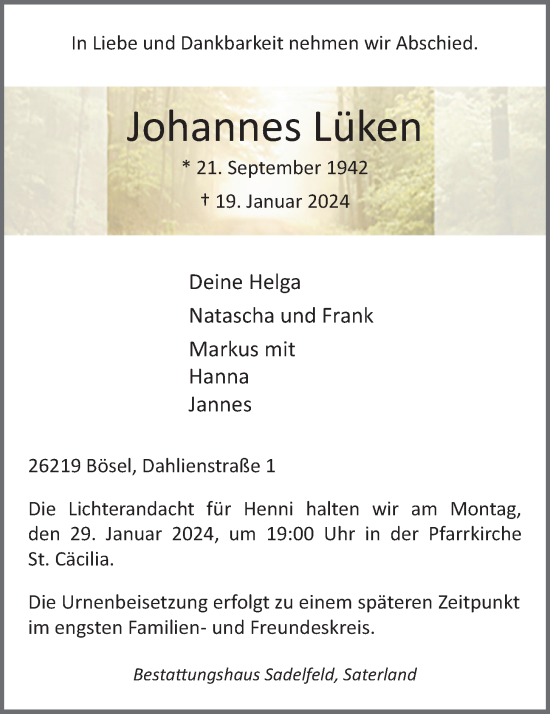 Anzeige von Johannes Lüken von OM-Medien