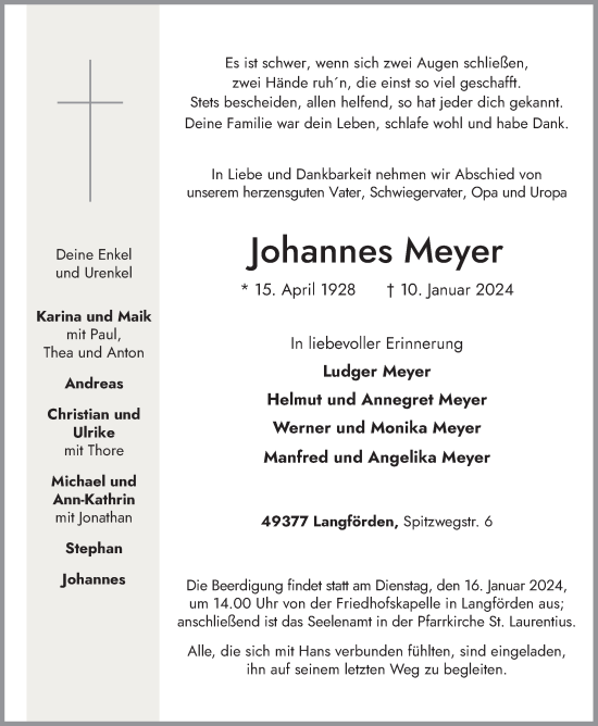 Anzeige von Johannes Meyer von OM-Medien