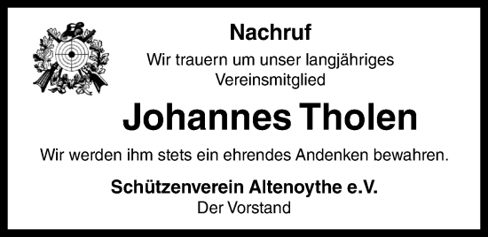 Anzeige von Johannes Tholen von OM-Medien