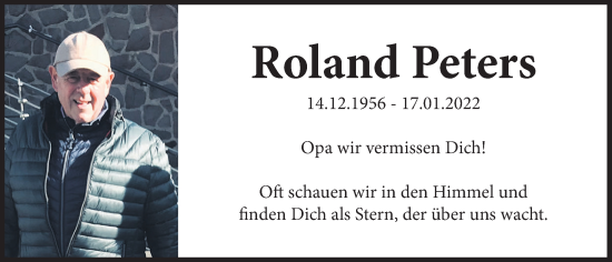 Anzeige von Roland Peters von OM-Medien