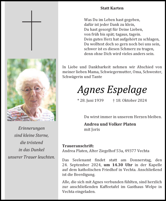 Anzeige von Agnes Espelage von OM-Medien