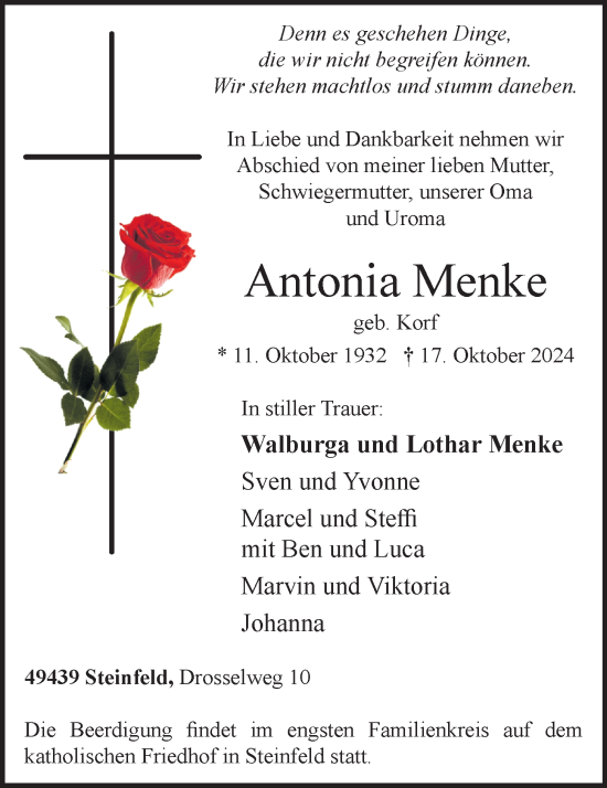 Anzeige von Antonia Menke von OM-Medien