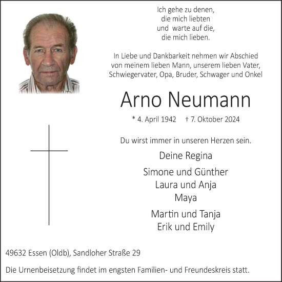 Anzeige von Arno Neumann von OM-Medien