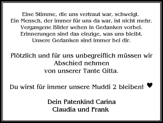 Anzeige von Brigitte Gabriel von OM-Medien