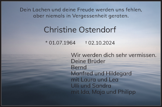 Anzeige von Christine Ostendorf von OM-Medien