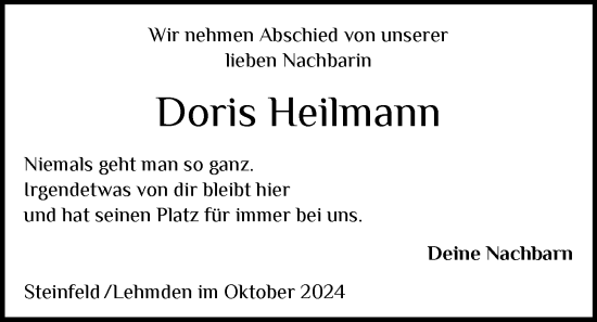 Anzeige von Doris Heilmann von OM-Medien