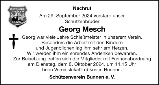 Anzeige von Georg Mesch von OM-Medien