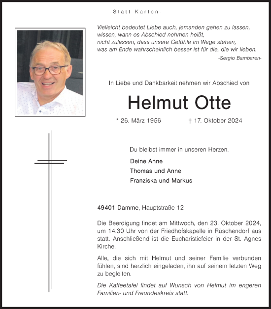 Anzeige von Helmut Otte von OM-Medien