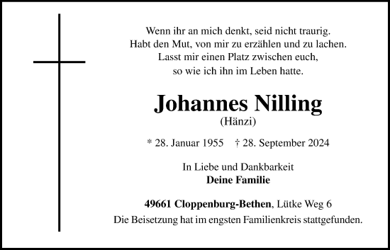 Anzeige von Johannes Nilling von OM-Medien