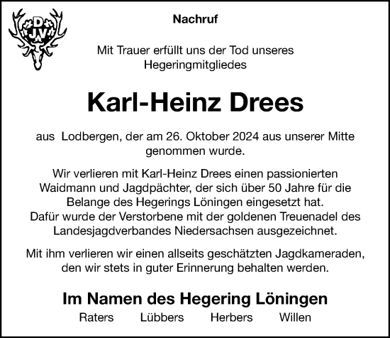 Anzeige von Karl-Heinz Drees von OM-Medien