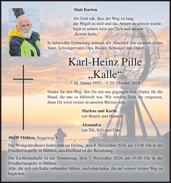 Anzeige von Karl-Heinz Pille von OM-Medien