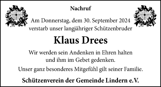 Anzeige von Klaus Drees von OM-Medien