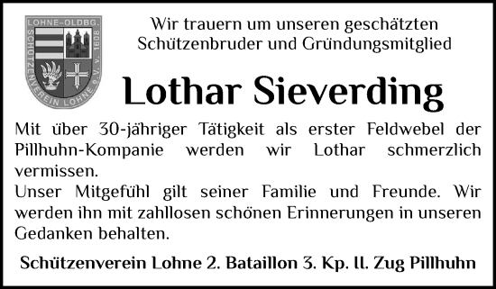 Anzeige von Lothar Sieverding von OM-Medien