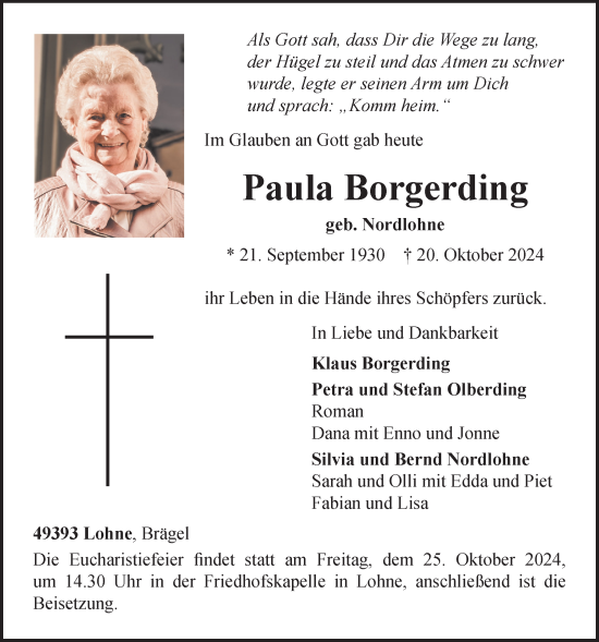 Anzeige von Paula Borgerding von OM-Medien