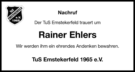 Anzeige von Rainer Ehlers von OM-Medien