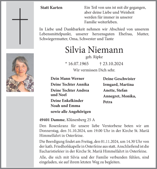 Anzeige von Silvia Niemann von OM-Medien