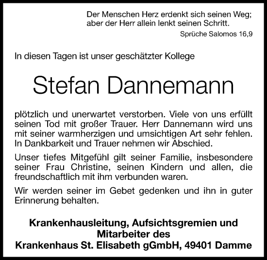 Anzeige von Stefan Dannemann von OM-Medien