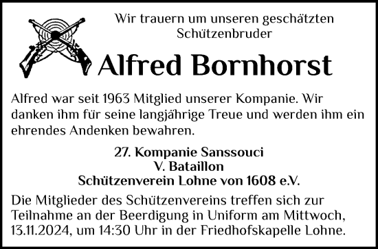 Anzeige von Alfred Bornhorst von OM-Medien