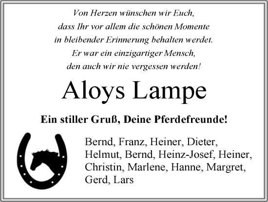 Anzeige von Aloys Lampe von OM-Medien